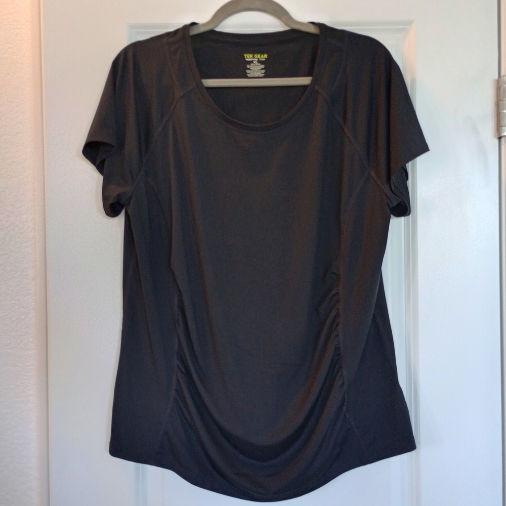 Tek Gear- Maternity Active Top/Short Sleeve/Black/ Womens Size XL